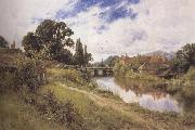 Henry h.parker Woolhampton,Berkshire (mk37) oil painting artist